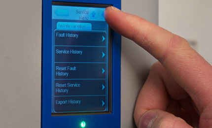 Condair ME touch screen control