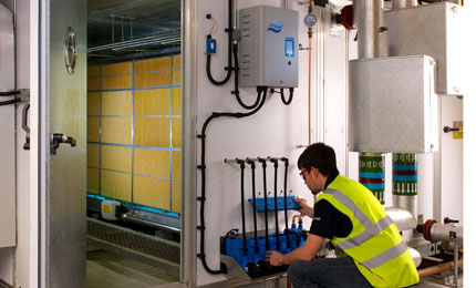 Condair ME with hydraulic unit mounted externally